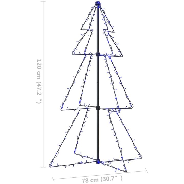Ljuskon för julgran 160 LED inne/ute 78x120 cm vidaXL 120 x 78 cm – bild 8
