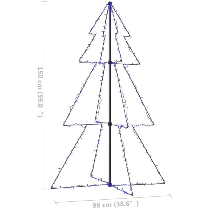 Ljuskon för julgran 200 LED inne/ute 98x150 cm vidaXL 150 x 98 cm – bild 8