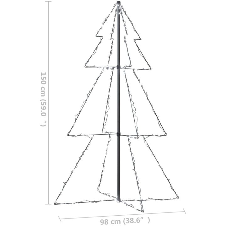 Ljuskon för julgran 200 LEDs inne/ute 98x150 cm vidaXL 150 x 98 cm – bild 8