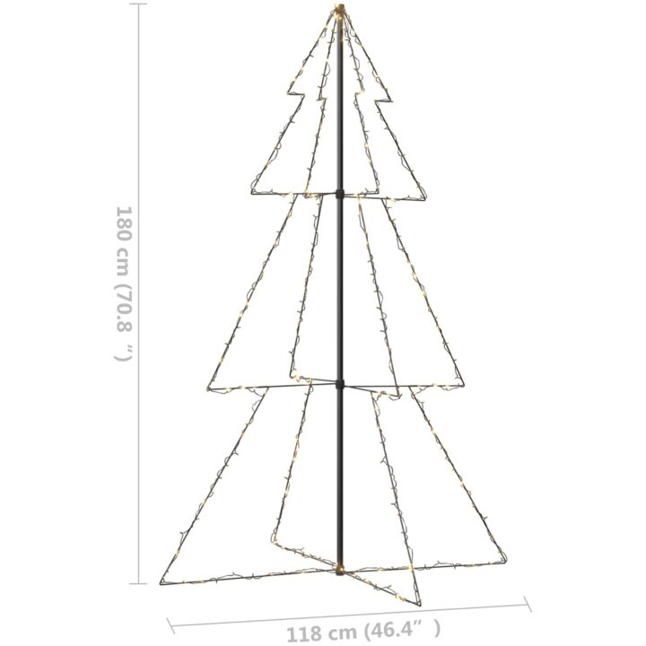 Ljuskon för julgran 240 LED inne/ute 118x180 cm vidaXL 180 x 118 cm – bild 8