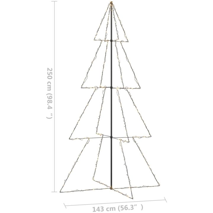 Ljuskon för julgran 360 LED inne/ute 143x250 cm vidaXL 250 x 143 cm – bild 7
