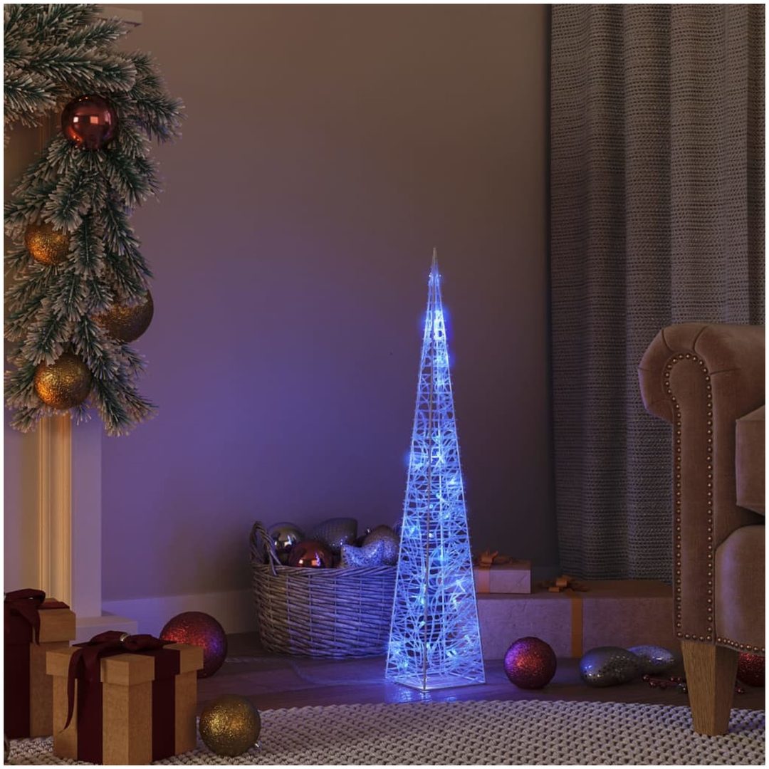 Ljuskon LED akryl blå vidaXL 60 cm