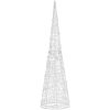 Ljuskon LED pyramid akryl blå 120 cm vidaXL 120 cm – miniatyr 4