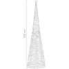 Ljuskon LED pyramid akryl blå 120 cm vidaXL 120 cm – miniatyr 7