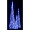 Ljuskoner LED set akryl blå 60/90/120 cm vidaXL 60/90/120 cm – miniatyr 4