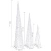 Ljuskoner LED set akryl blå 60/90/120 cm vidaXL 60/90/120 cm – miniatyr 8