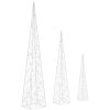 Ljuskoner LED set akryl kall vit vidaXL 60/90/120 cm – miniatyr 5