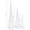 Ljuskoner LED set akryl kall vit vidaXL 60/90/120 cm – miniatyr 8