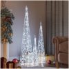 Ljuskoner LED set akryl kall vit vidaXL 60/90/120 cm – miniatyr 1