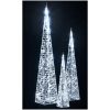 Ljuskoner set akryl kall vit 30/45/60 cm vidaXL 30/45/60 cm – miniatyr 4