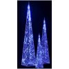 Ljuskoner set akryl LED blå vidaXL 30/45/60 cm – miniatyr 4