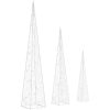 Ljuskoner set akryl LED blå vidaXL 30/45/60 cm – miniatyr 5