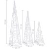 Ljuskoner set akryl LED blå vidaXL 30/45/60 cm – miniatyr 8