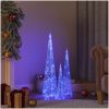 Ljuskoner set akryl LED blå vidaXL 30/45/60 cm – miniatyr 1