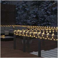 Ljusslang med 1200 lysdioder varmvit PVC vidaXL
