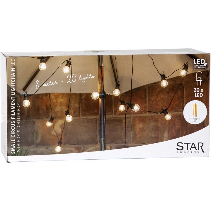 Ljusslinga Circus Small Filament Svart Star Trading – bild 16