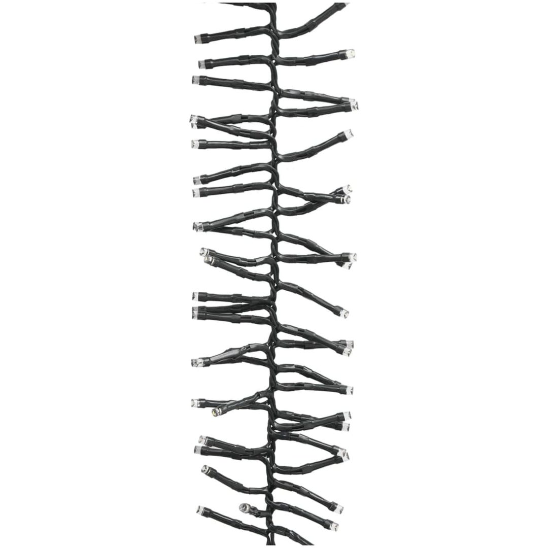 Ljusslinga cluster med 400 LED varmvit PVC vidaXL 7.4 m – bild 6