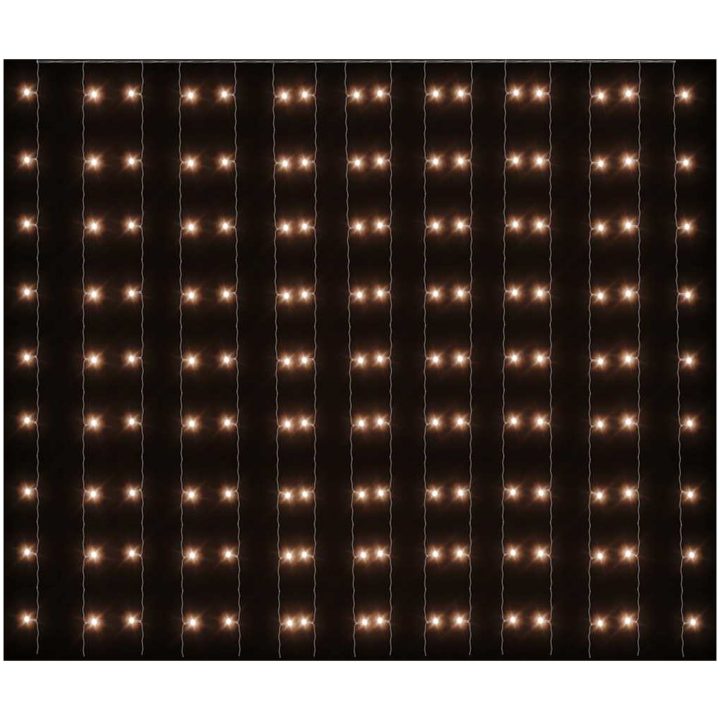 Ljusslinga draperi 3x3 m 300 lysdioder varmvit vidaXL – bild 4