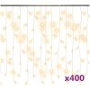 Ljusslinga draperi istappar 10 m 400 lysdioder varmvit vidaXL – miniatyr 2