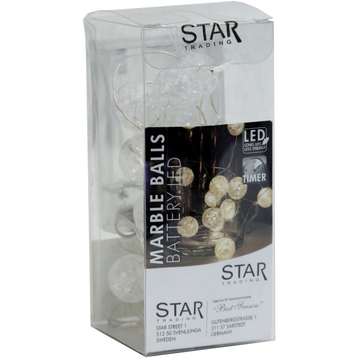 Ljusslinga Marble Transparent Star Trading – bild 3