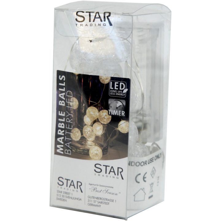 Ljusslinga Marble Transparent Star Trading – bild 2