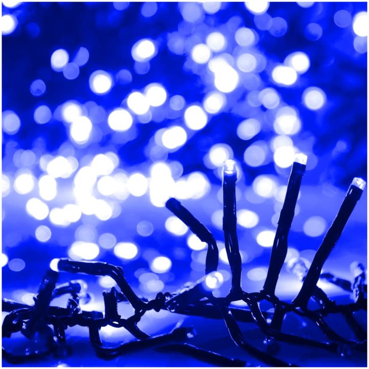 Ljusslinga med 1000 LED cluster blå PVC vidaXL 11 m – bild 4