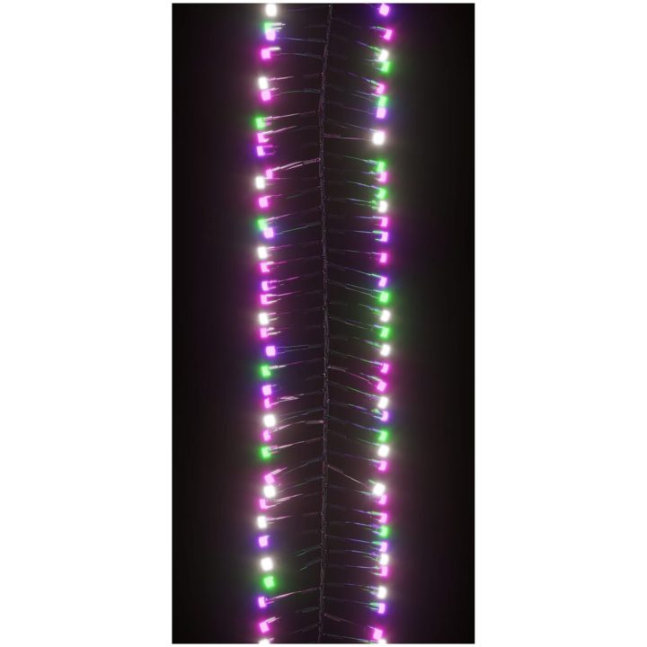 Ljusslinga med 1000 LED cluster flerfärgad pastell PVC vidaXL 11 m – bild 5