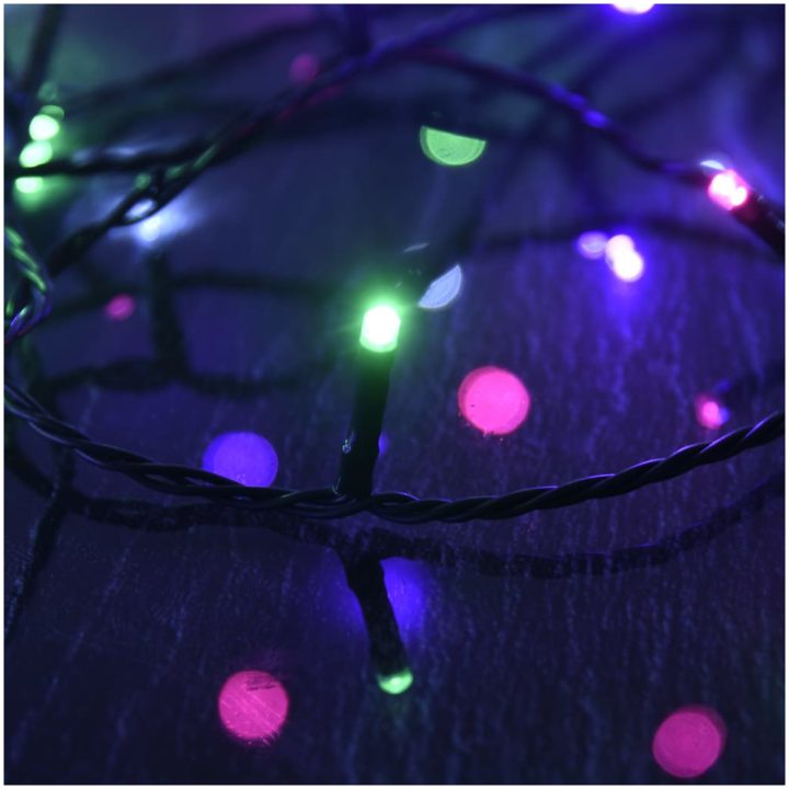 Ljusslinga med 150 LED flerfärgad pastell 15 m PVC vidaXL 15 m – bild 6