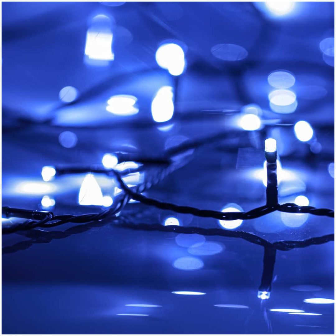 Ljusslinga med 2000 LED blå 200 m PVC vidaXL 200 m – bild 4