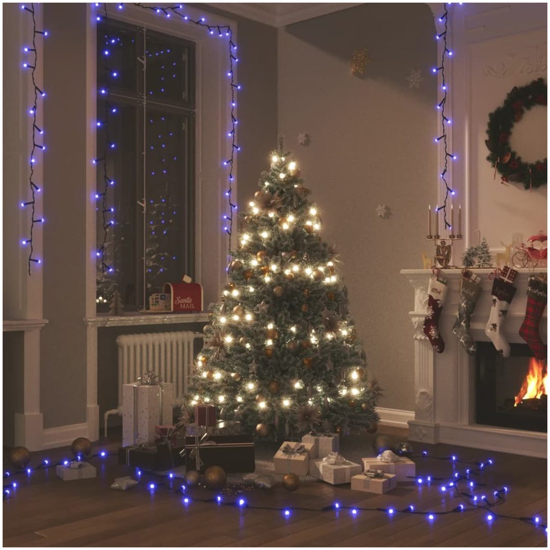 Ljusslinga med 2000 LED blå 200 m PVC vidaXL 200 m