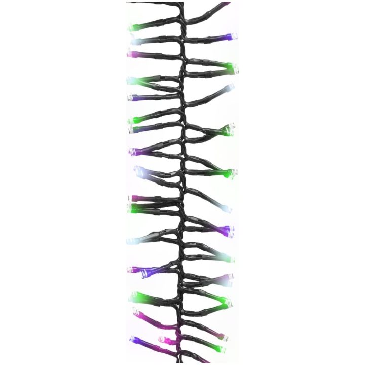 Ljusslinga med 2000 LED cluster flerfärgad pastell PVC vidaXL 17 m – bild 3