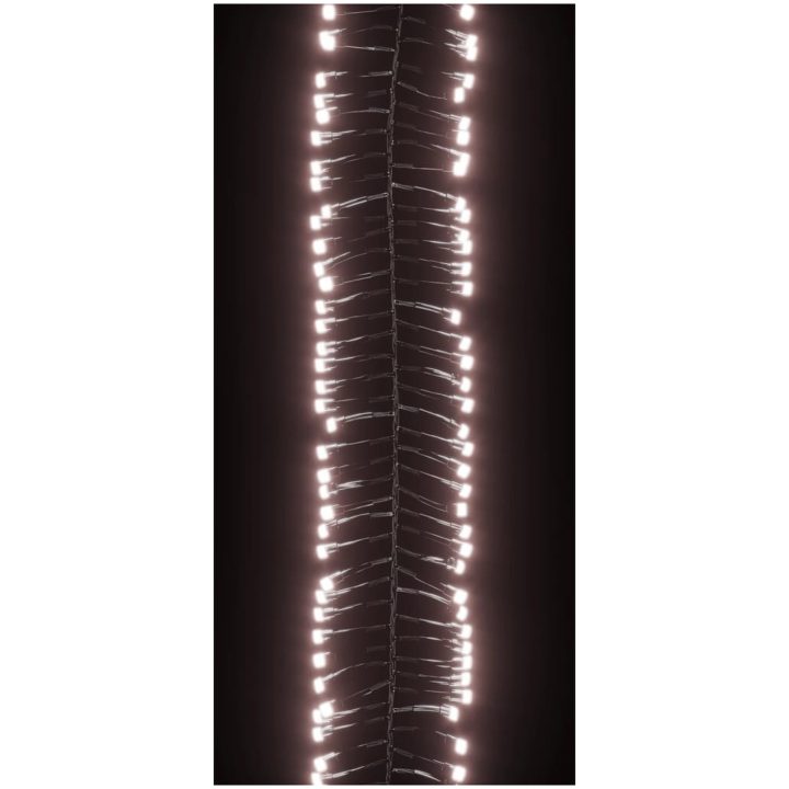 Ljusslinga med 2000 LED cluster varmvit 17 m PVC vidaXL 17 m – bild 5