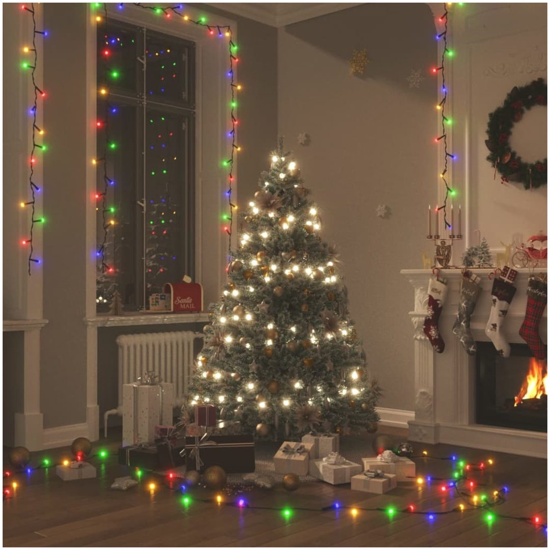 Ljusslinga med 2000 LED flerfärgad PVC vidaXL 200 m
