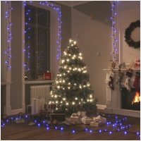 Ljusslinga med 300 LED blå PVC vidaXL