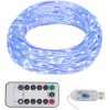 Ljusslinga med 300 LED blå vidaXL 30 m – miniatyr 1