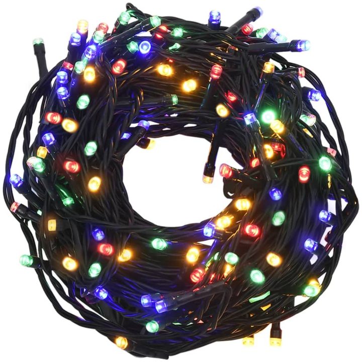 Ljusslinga med 300 LED flerfärgad 30 m PVC vidaXL 30 m – bild 2