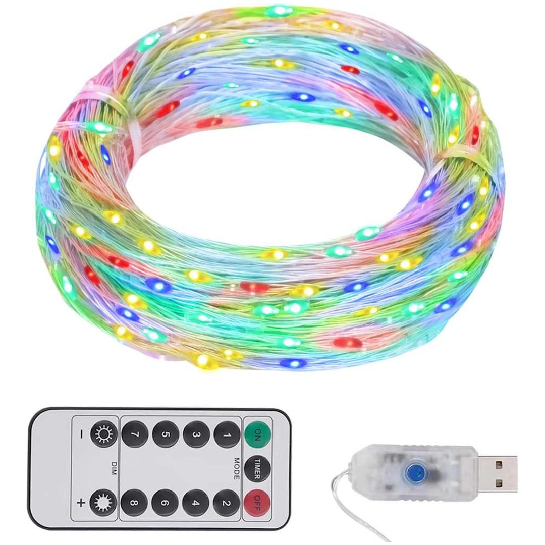 Ljusslinga med 300 LED flerfärgad vidaXL 30 m