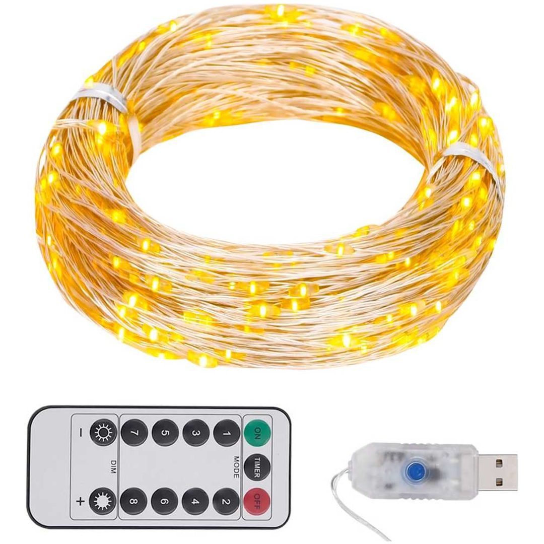 Ljusslinga med 300 LED varmvit 30 m vidaXL 30 m