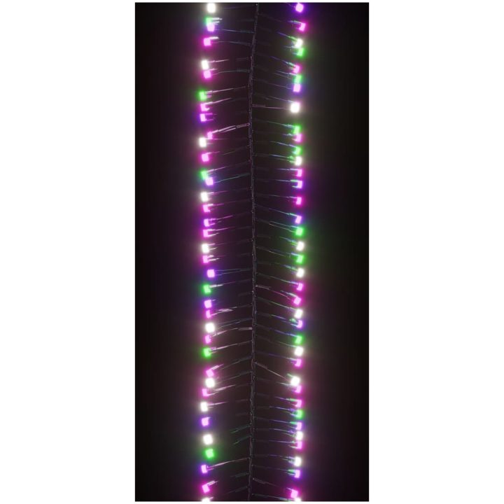 Ljusslinga med 3000 LED cluster flerfärgad pastell PVC vidaXL 23 m – bild 5