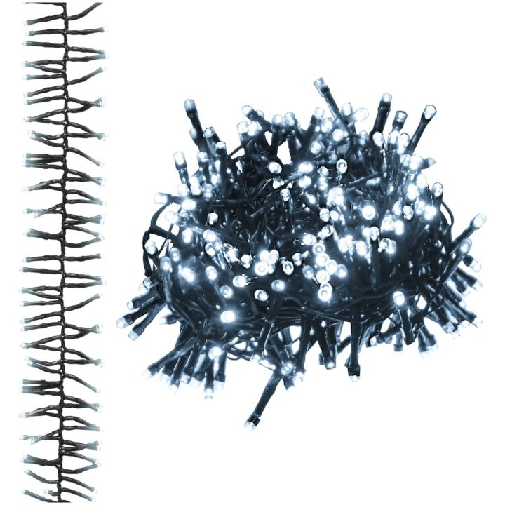 Ljusslinga med 3000 LED cluster kallvit 23 m PVC vidaXL 23 m – bild 2