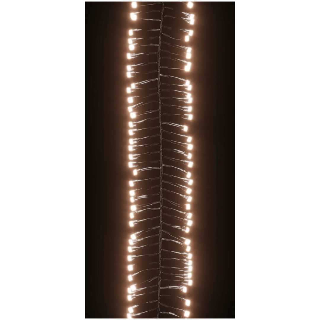 Ljusslinga med 3000 LED cluster varmvit 23 m PVC vidaXL 23 m – bild 5