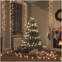 Ljusslinga med 400 LED 8 ljuseffekter varmvit vidaXL