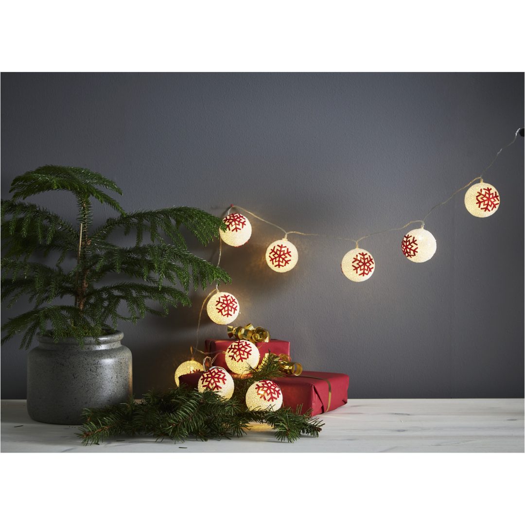 Ljusslinga Ornament Vit Star Trading – bild 3