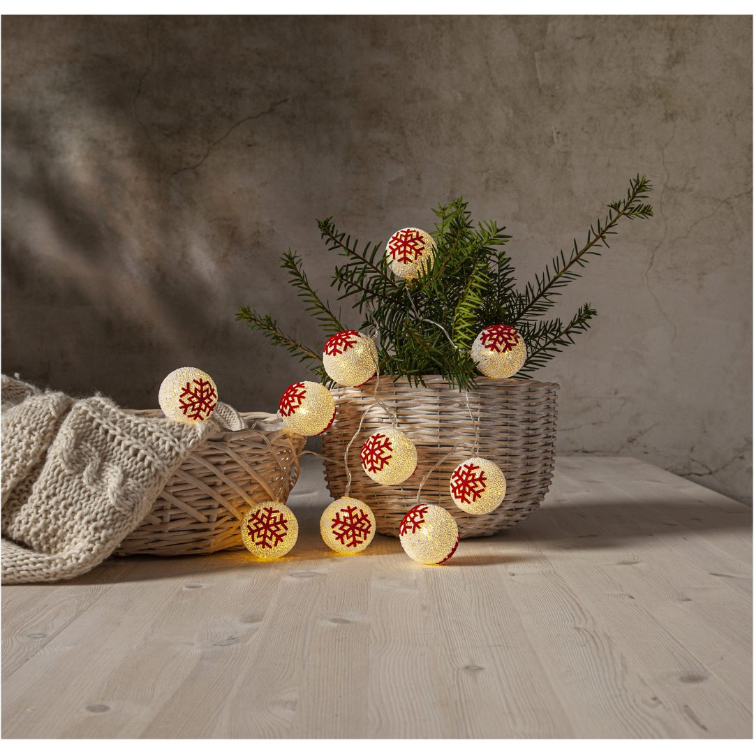 Ljusslinga Ornament Vit Star Trading – bild 5
