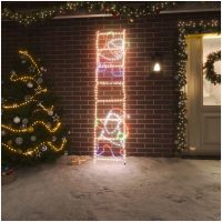 Ljusslinga tomte på stege med 552 LED 50x200 cm vidaXL