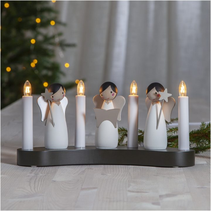 Ljusstake Angel choir Vit Star Trading – bild 7