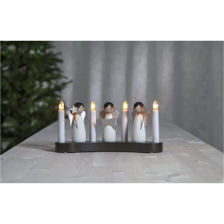Ljusstake Angel choir Vit Star Trading – bild 3
