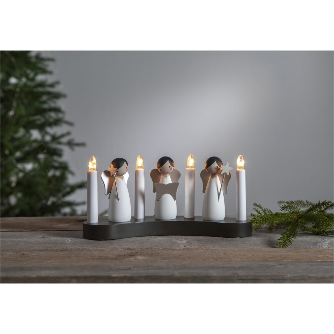 Ljusstake Angel choir Vit Star Trading – bild 2