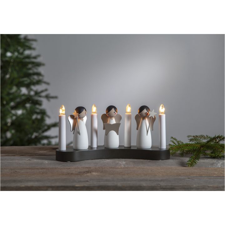 Ljusstake Angel choir Vit Star Trading – bild 2