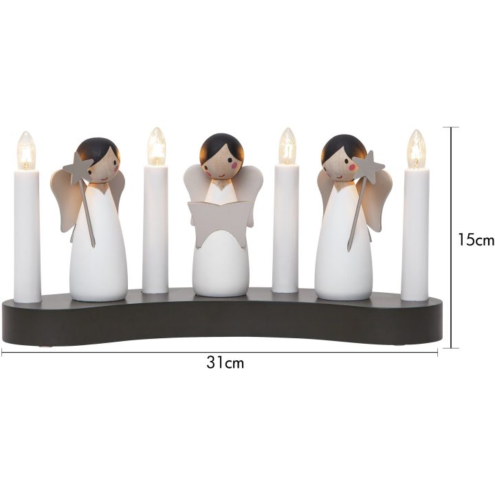 Ljusstake Angel choir Vit Star Trading – bild 2